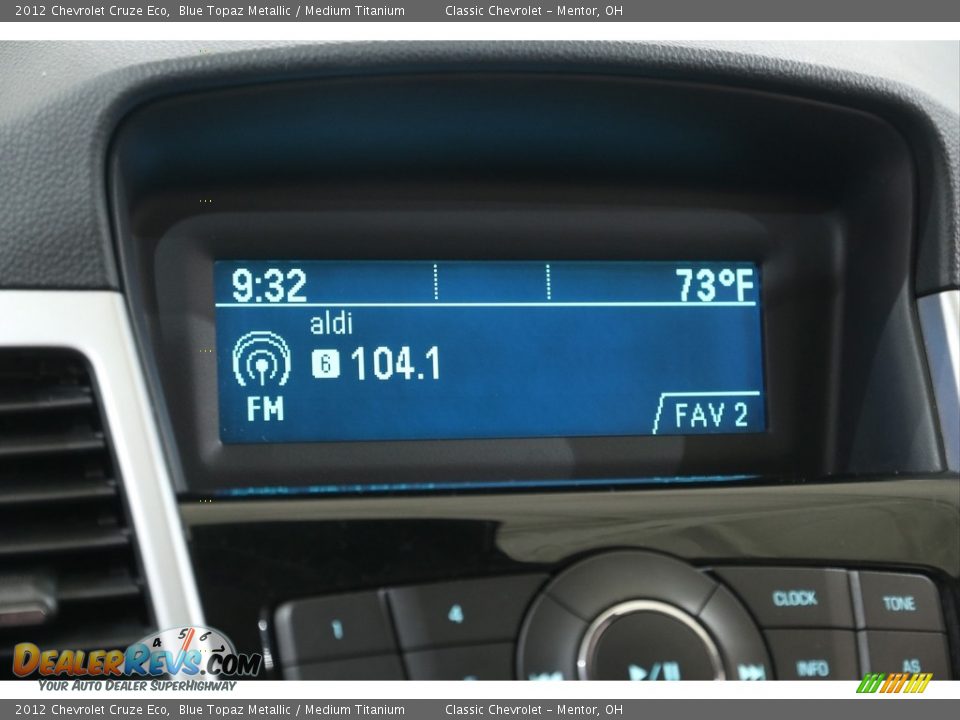 2012 Chevrolet Cruze Eco Blue Topaz Metallic / Medium Titanium Photo #10