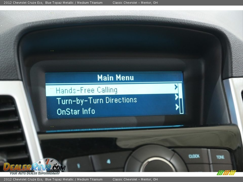 2012 Chevrolet Cruze Eco Blue Topaz Metallic / Medium Titanium Photo #11