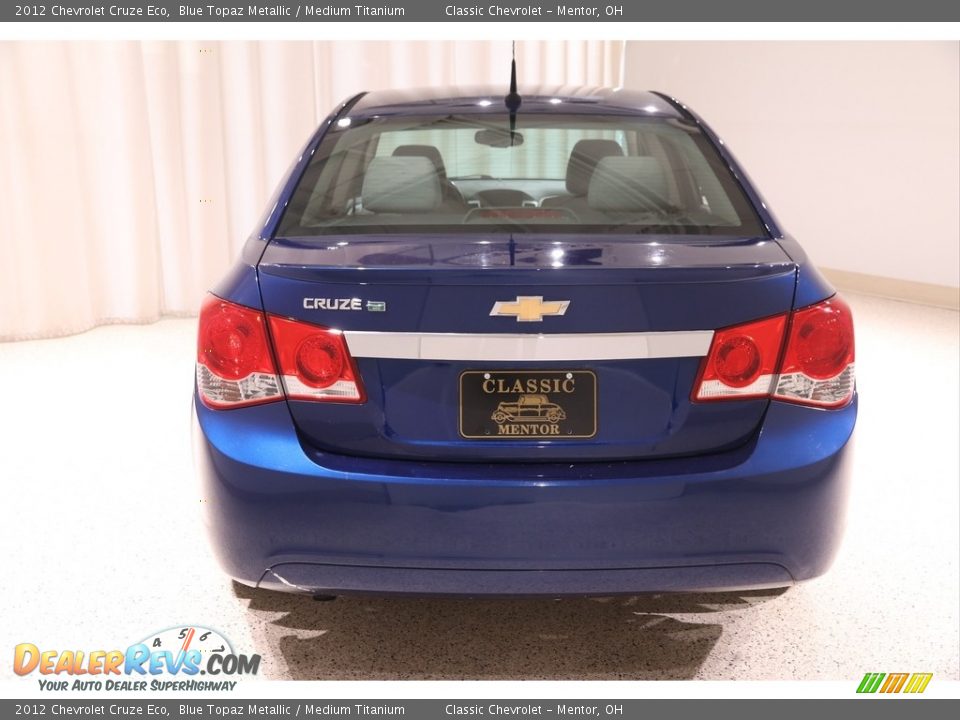 2012 Chevrolet Cruze Eco Blue Topaz Metallic / Medium Titanium Photo #16