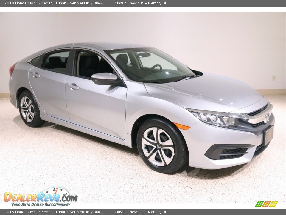 2018 Honda Civic LX Sedan Lunar Silver Metallic / Black Photo #1