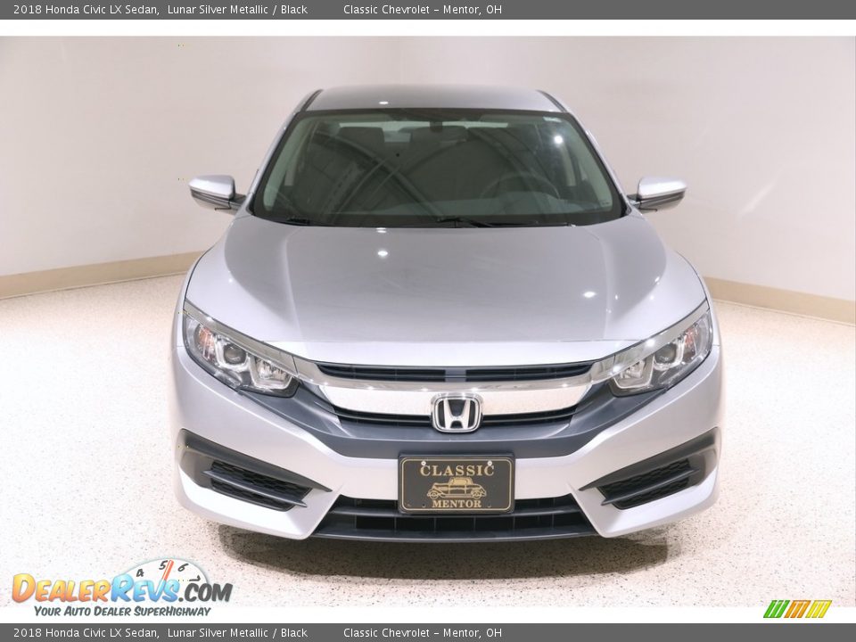 2018 Honda Civic LX Sedan Lunar Silver Metallic / Black Photo #2