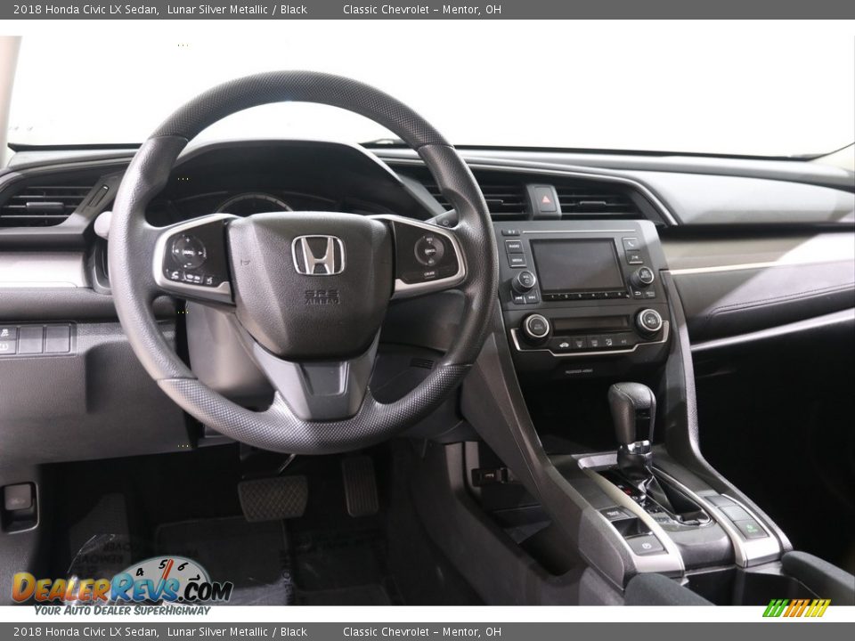 2018 Honda Civic LX Sedan Lunar Silver Metallic / Black Photo #6