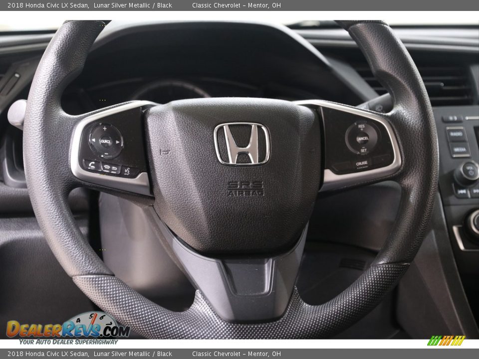 2018 Honda Civic LX Sedan Lunar Silver Metallic / Black Photo #7