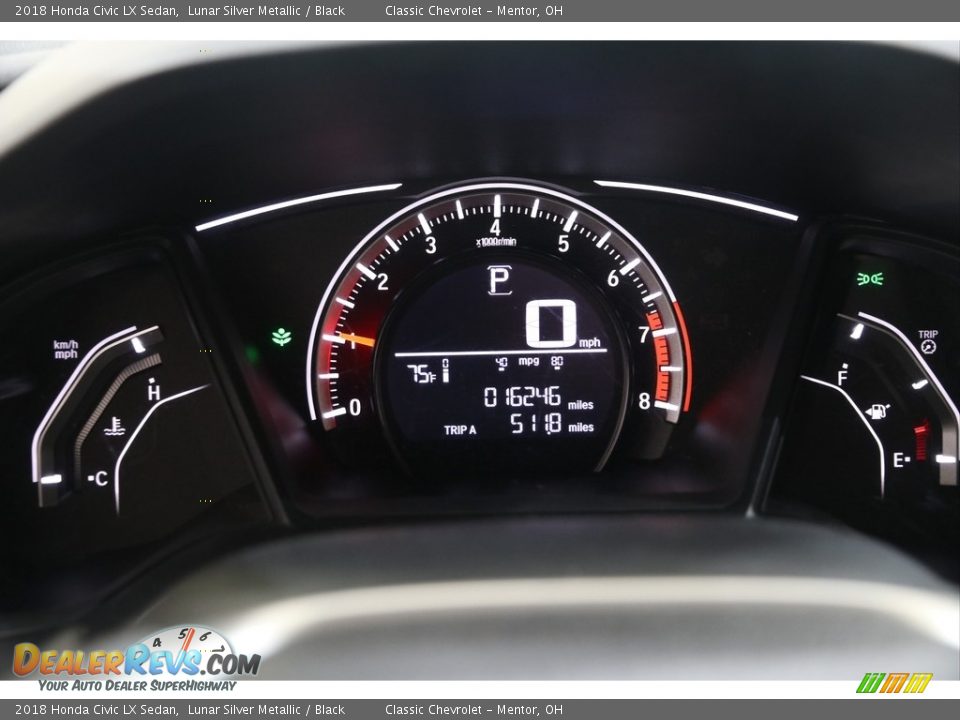 2018 Honda Civic LX Sedan Lunar Silver Metallic / Black Photo #8