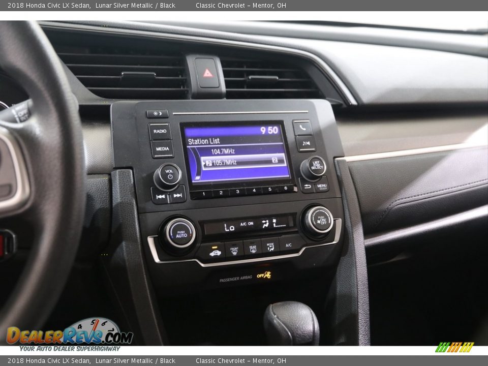 2018 Honda Civic LX Sedan Lunar Silver Metallic / Black Photo #9
