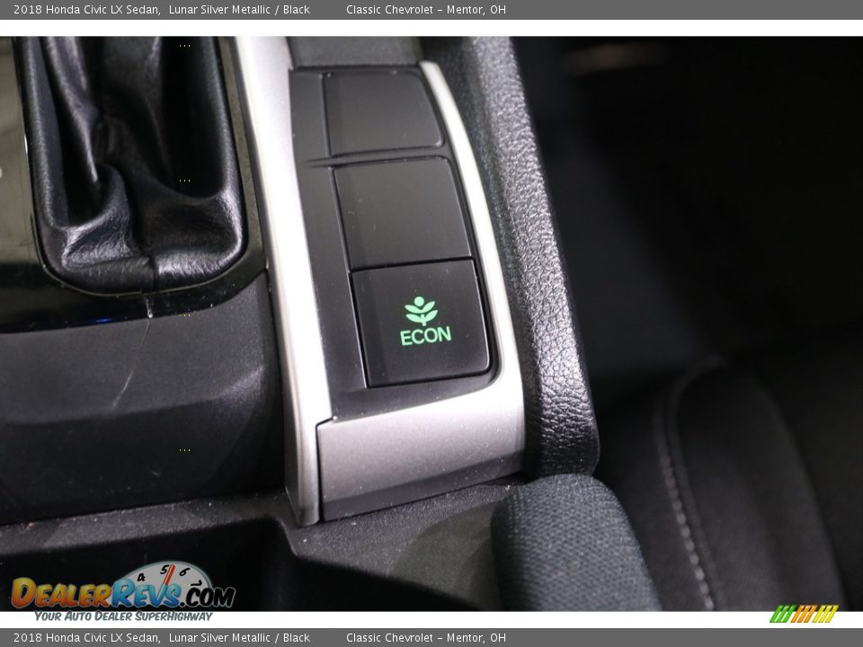 2018 Honda Civic LX Sedan Lunar Silver Metallic / Black Photo #12