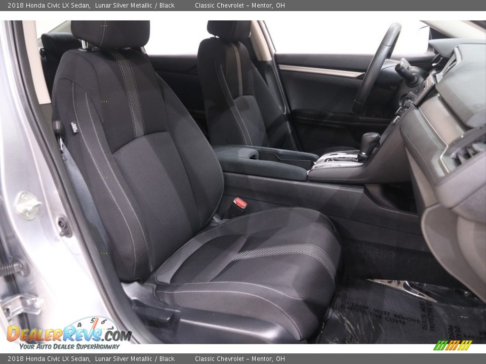 2018 Honda Civic LX Sedan Lunar Silver Metallic / Black Photo #13