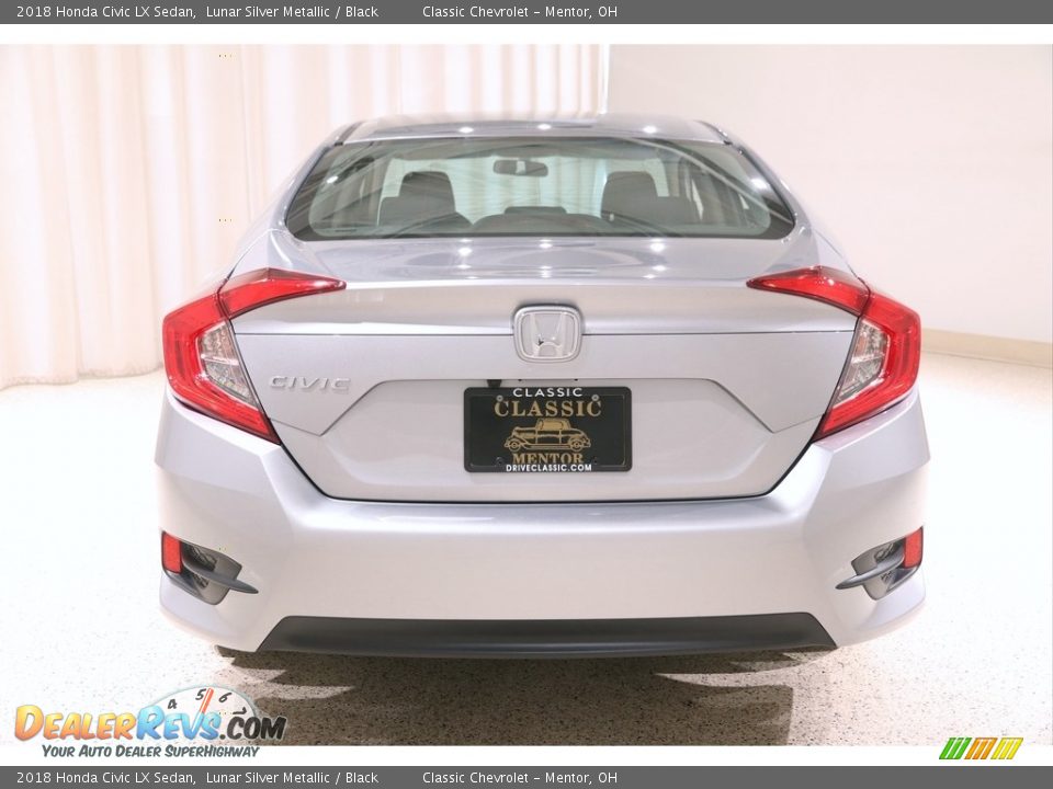 2018 Honda Civic LX Sedan Lunar Silver Metallic / Black Photo #16