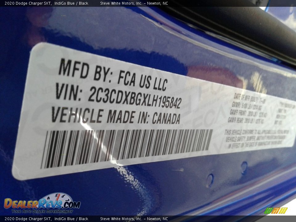 2020 Dodge Charger SXT IndiGo Blue / Black Photo #29