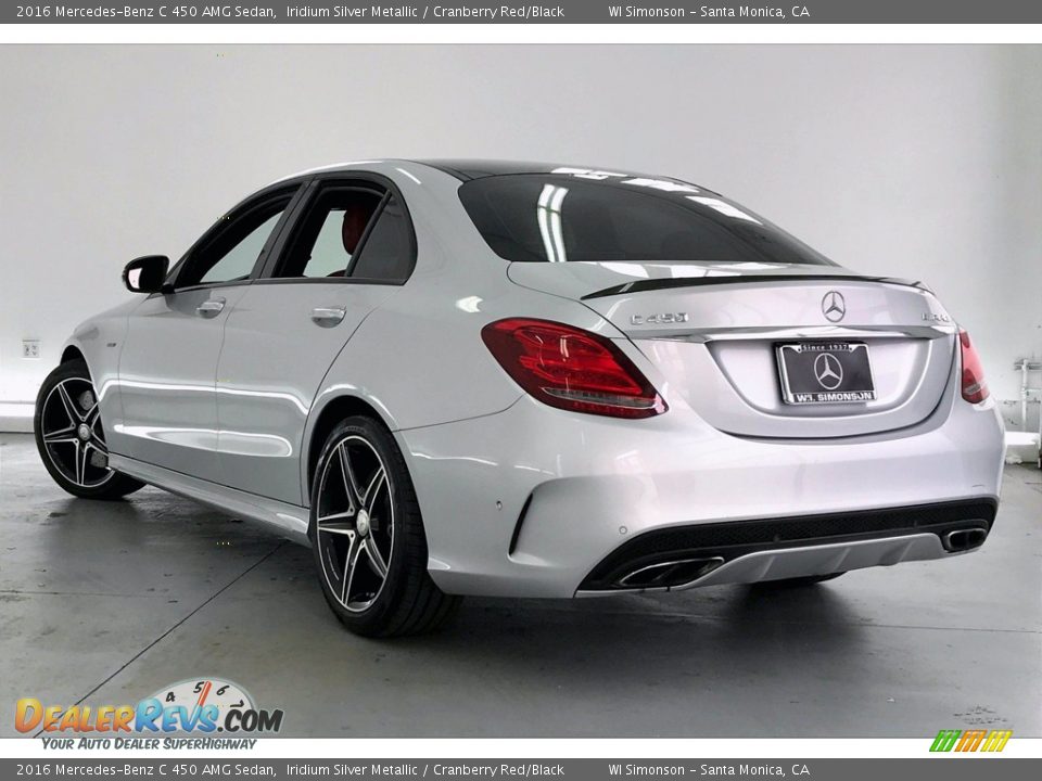 2016 Mercedes-Benz C 450 AMG Sedan Iridium Silver Metallic / Cranberry Red/Black Photo #10