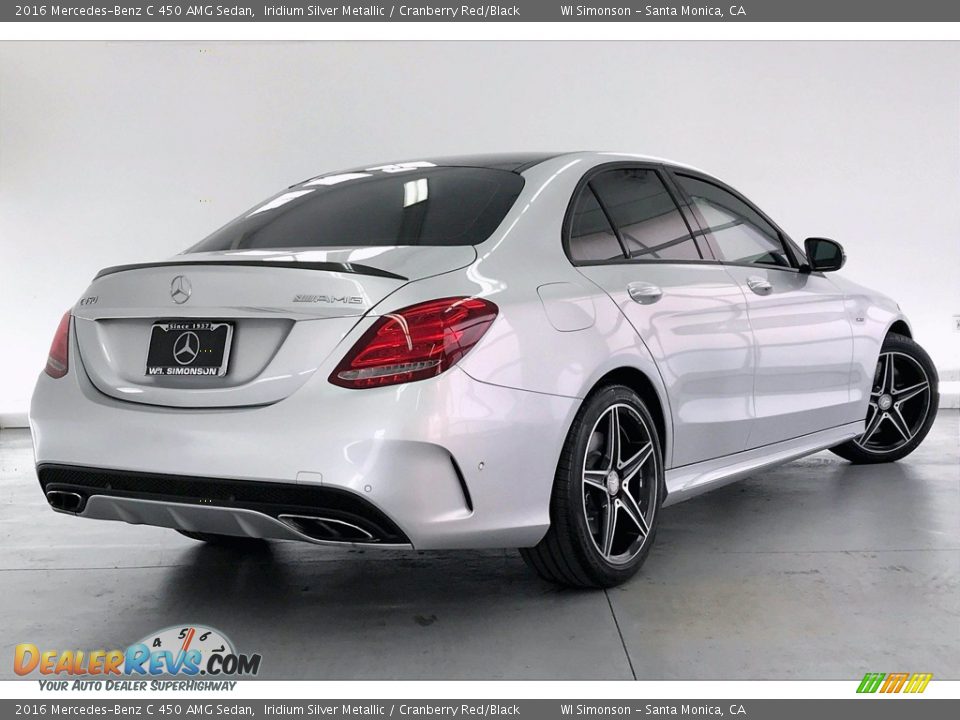 2016 Mercedes-Benz C 450 AMG Sedan Iridium Silver Metallic / Cranberry Red/Black Photo #16