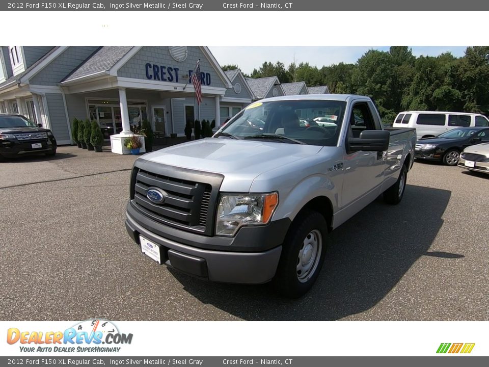 2012 Ford F150 XL Regular Cab Ingot Silver Metallic / Steel Gray Photo #3