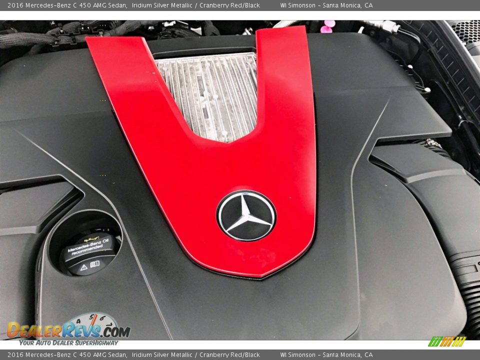 2016 Mercedes-Benz C 450 AMG Sedan Iridium Silver Metallic / Cranberry Red/Black Photo #31