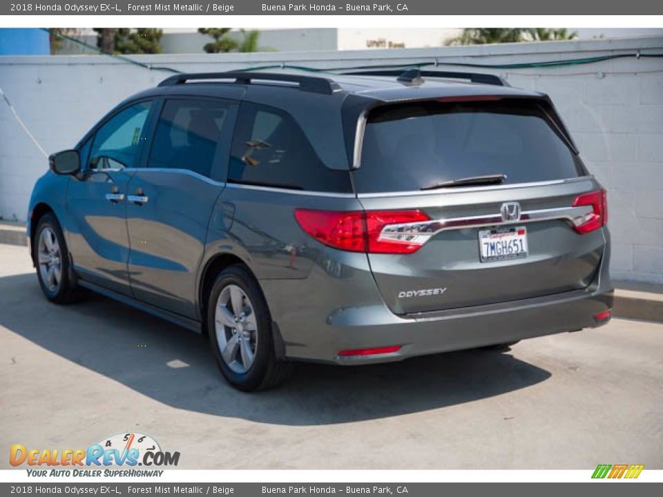 2018 Honda Odyssey EX-L Forest Mist Metallic / Beige Photo #2