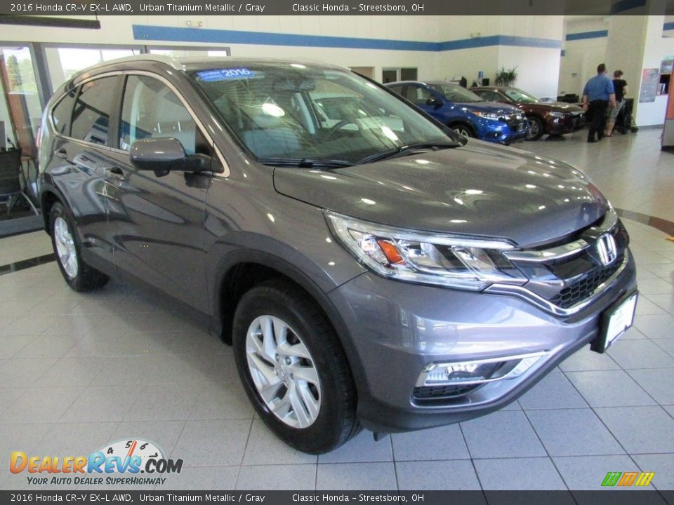 2016 Honda CR-V EX-L AWD Urban Titanium Metallic / Gray Photo #3