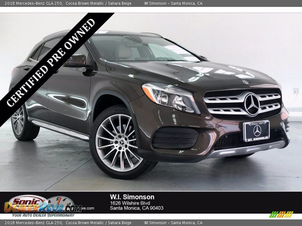 2018 Mercedes-Benz GLA 250 Cocoa Brown Metallic / Sahara Beige Photo #1