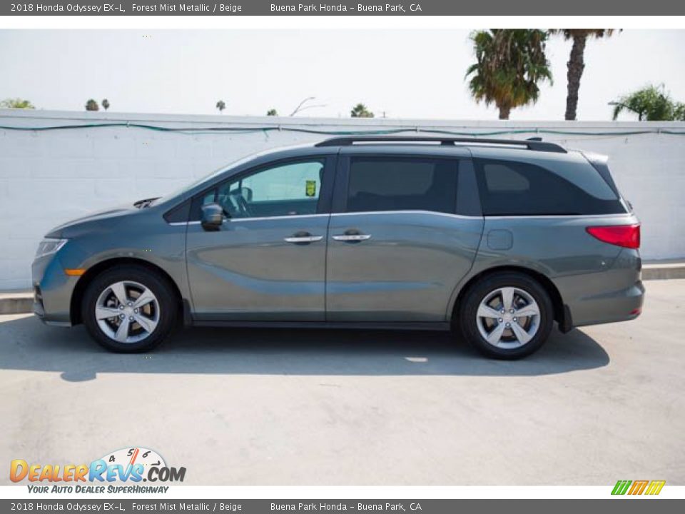 2018 Honda Odyssey EX-L Forest Mist Metallic / Beige Photo #8