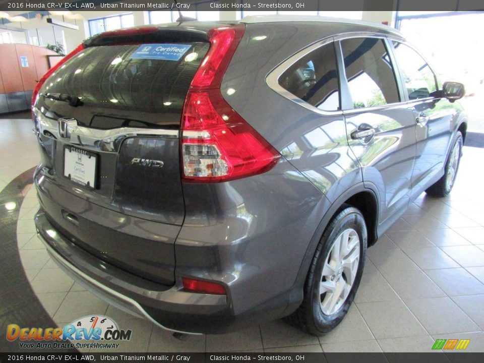 2016 Honda CR-V EX-L AWD Urban Titanium Metallic / Gray Photo #7