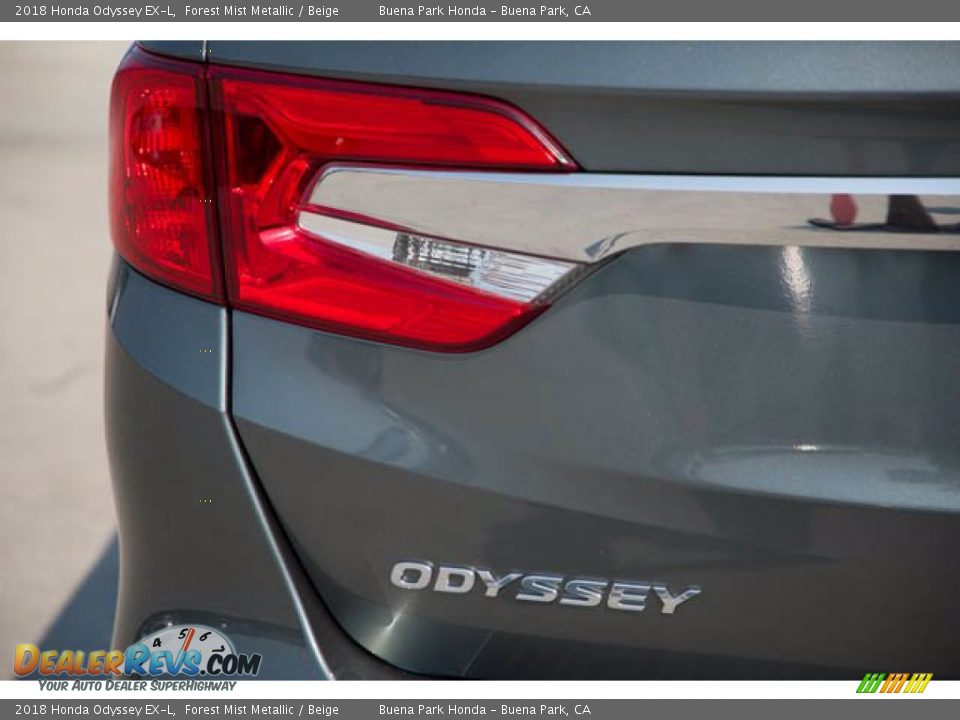 2018 Honda Odyssey EX-L Forest Mist Metallic / Beige Photo #10