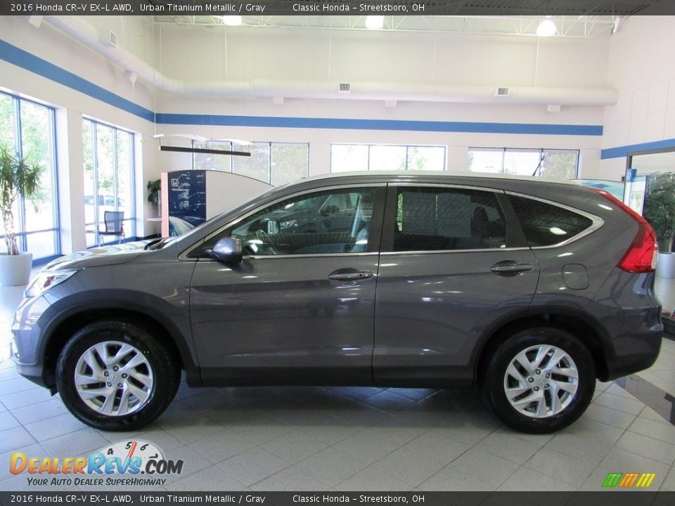 2016 Honda CR-V EX-L AWD Urban Titanium Metallic / Gray Photo #10