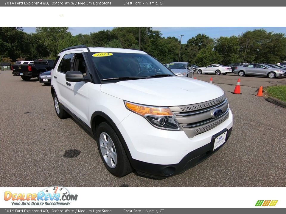 2014 Ford Explorer 4WD Oxford White / Medium Light Stone Photo #1