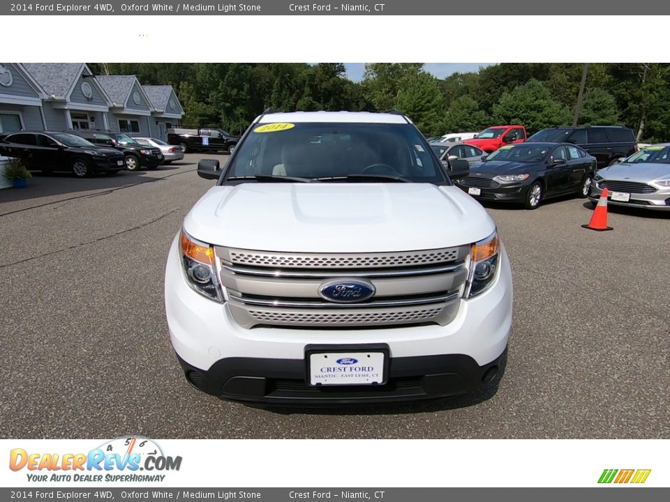 2014 Ford Explorer 4WD Oxford White / Medium Light Stone Photo #2