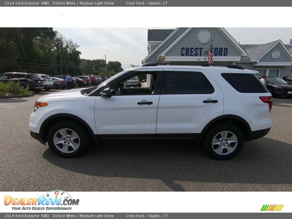 2014 Ford Explorer 4WD Oxford White / Medium Light Stone Photo #4