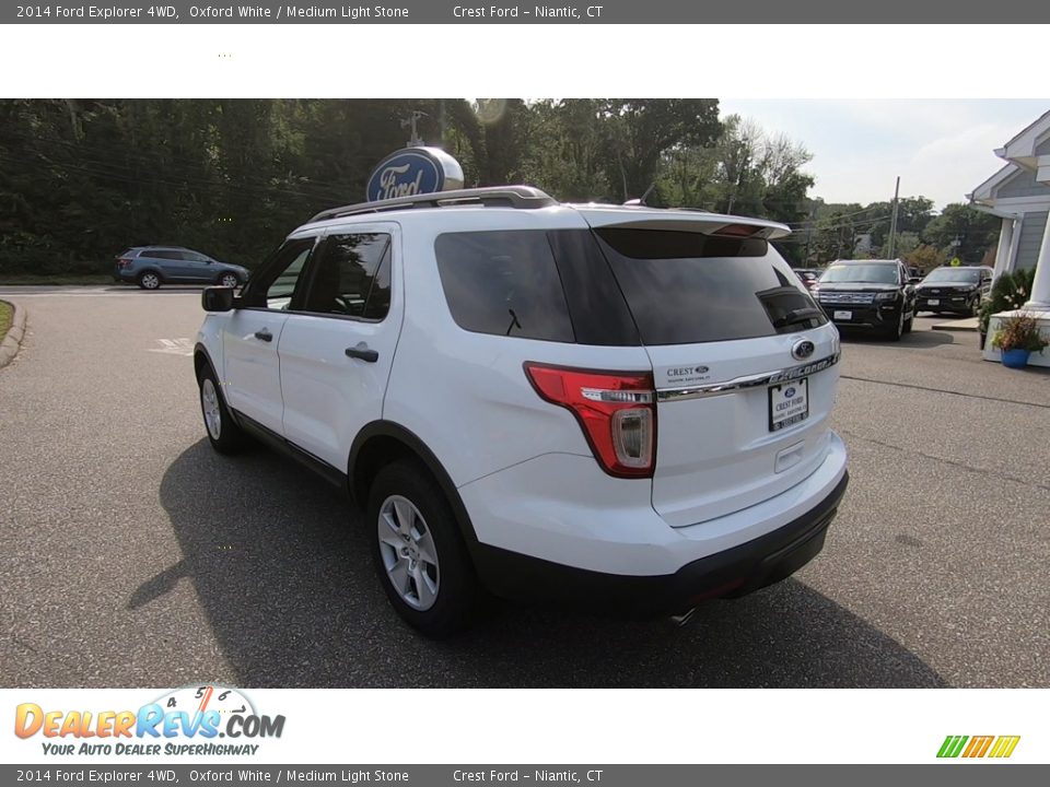 2014 Ford Explorer 4WD Oxford White / Medium Light Stone Photo #5