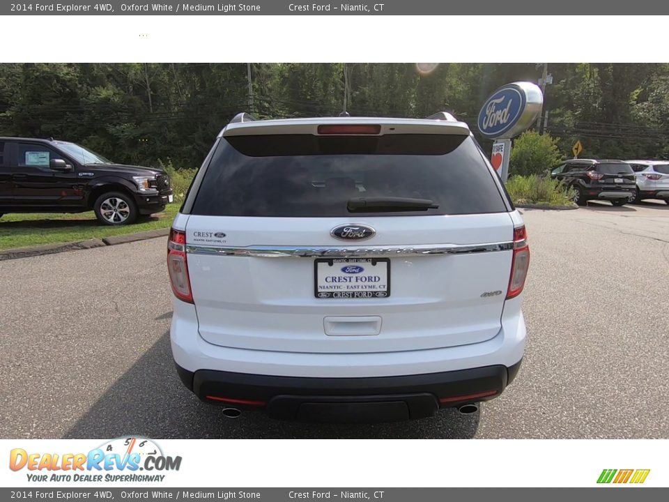 2014 Ford Explorer 4WD Oxford White / Medium Light Stone Photo #6