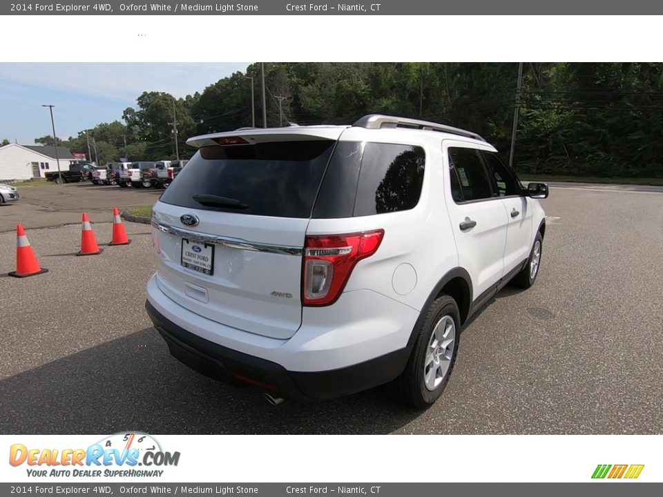 2014 Ford Explorer 4WD Oxford White / Medium Light Stone Photo #7