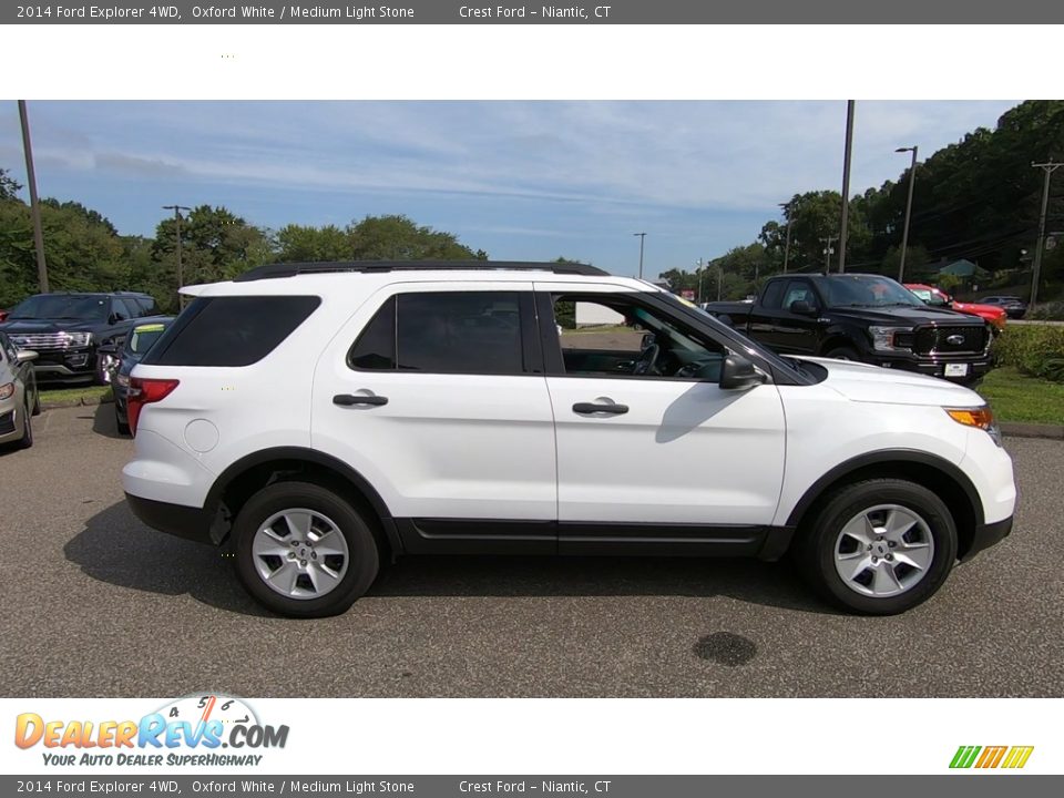 2014 Ford Explorer 4WD Oxford White / Medium Light Stone Photo #8