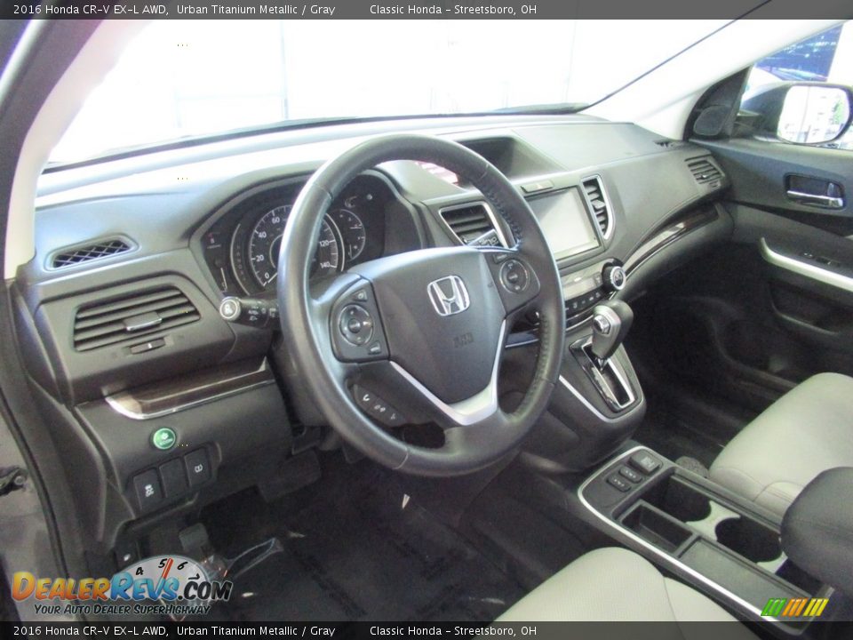 2016 Honda CR-V EX-L AWD Urban Titanium Metallic / Gray Photo #28