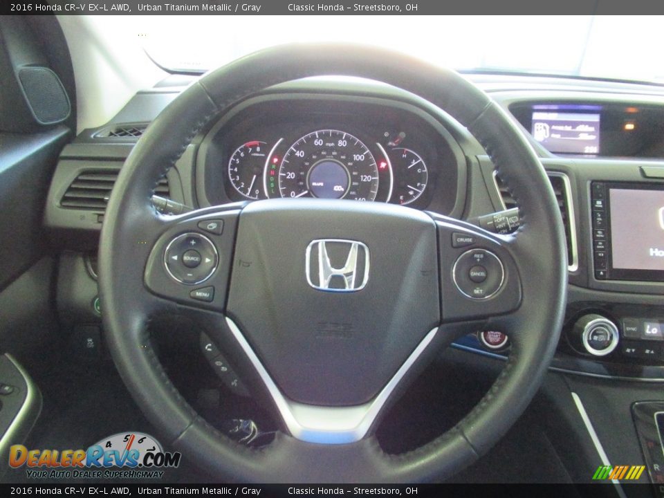 2016 Honda CR-V EX-L AWD Urban Titanium Metallic / Gray Photo #31