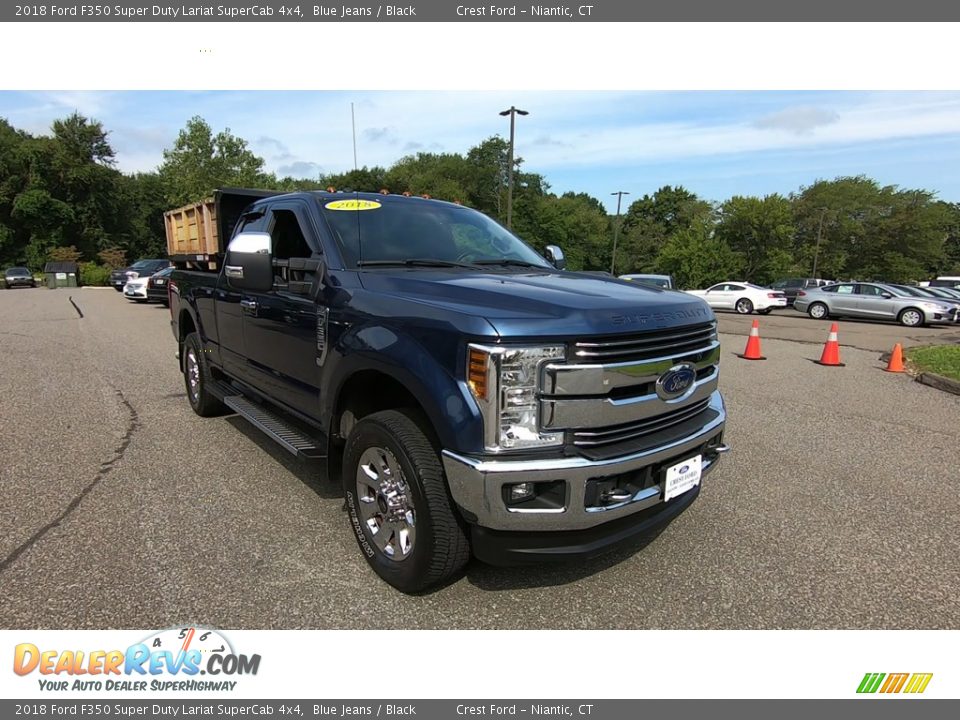 2018 Ford F350 Super Duty Lariat SuperCab 4x4 Blue Jeans / Black Photo #1