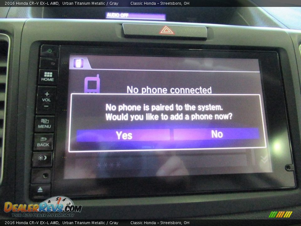 2016 Honda CR-V EX-L AWD Urban Titanium Metallic / Gray Photo #36