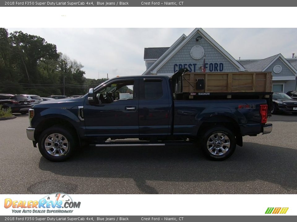 2018 Ford F350 Super Duty Lariat SuperCab 4x4 Blue Jeans / Black Photo #4