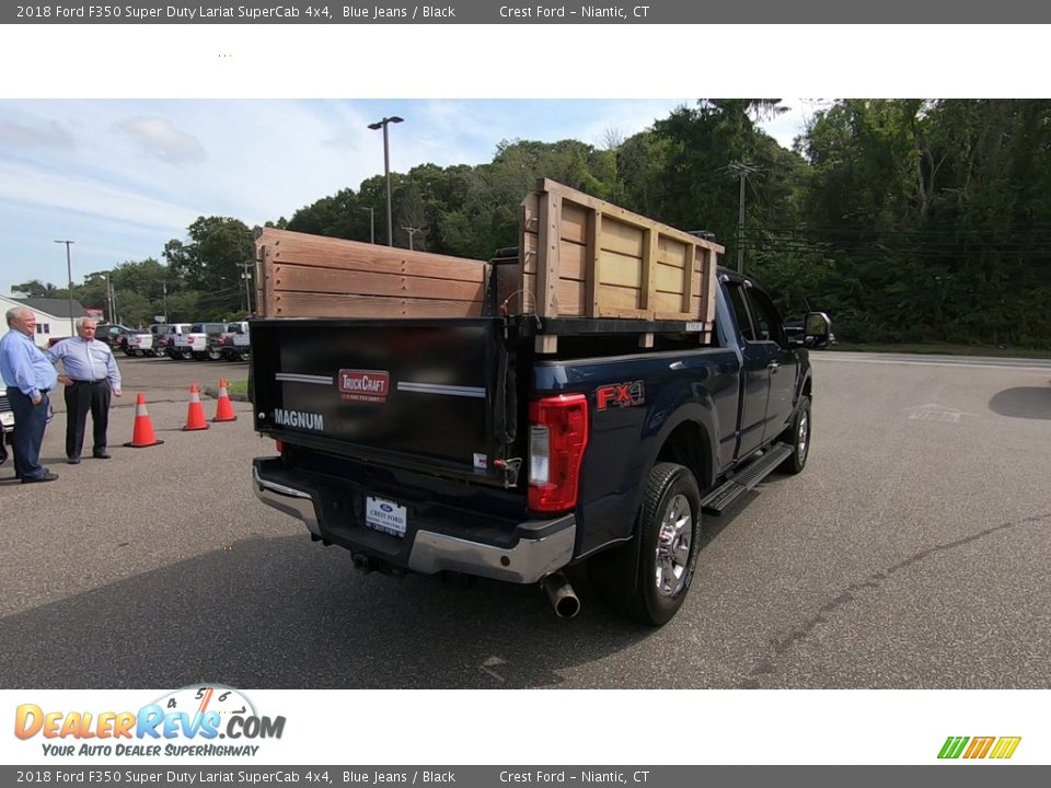 2018 Ford F350 Super Duty Lariat SuperCab 4x4 Blue Jeans / Black Photo #7