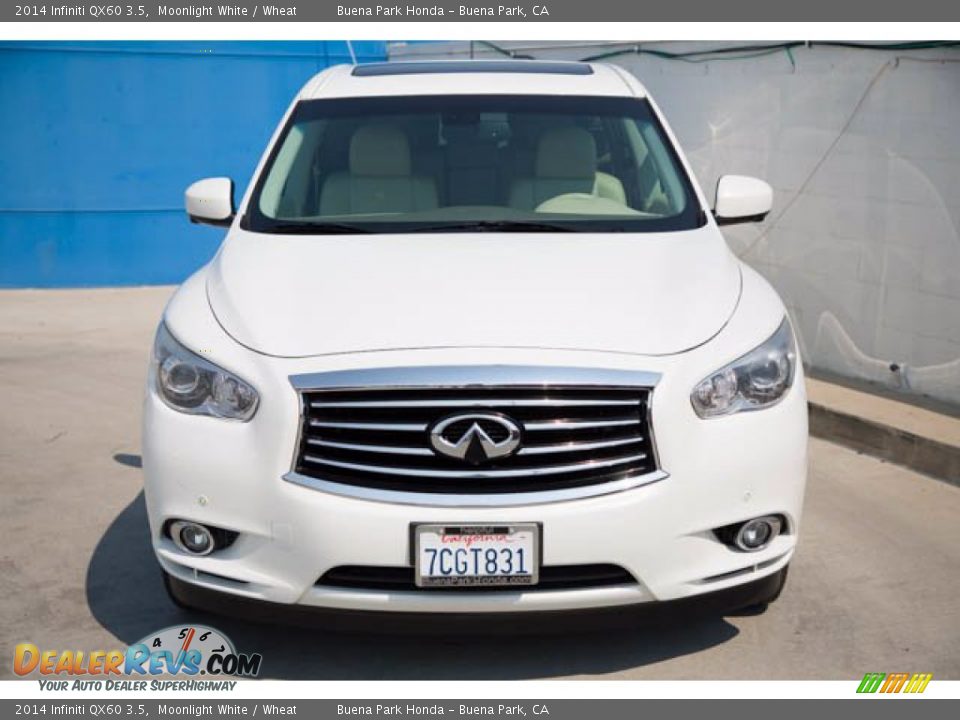 2014 Infiniti QX60 3.5 Moonlight White / Wheat Photo #7