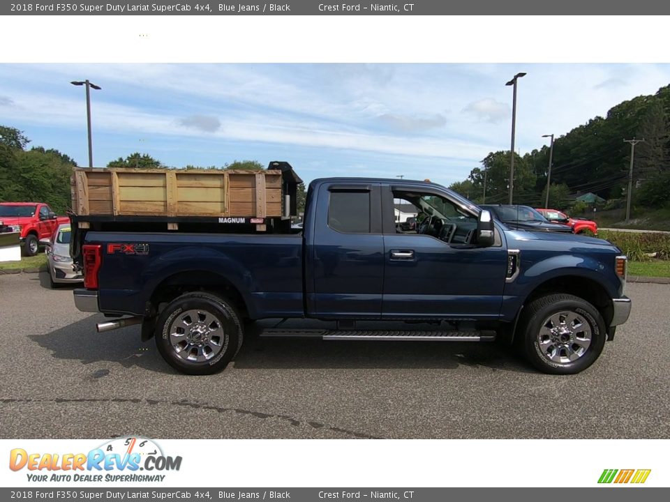 2018 Ford F350 Super Duty Lariat SuperCab 4x4 Blue Jeans / Black Photo #8