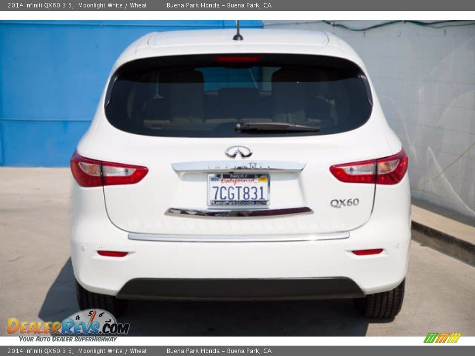 2014 Infiniti QX60 3.5 Moonlight White / Wheat Photo #9