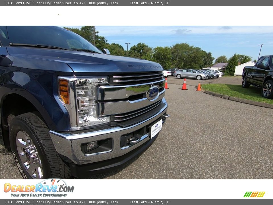 2018 Ford F350 Super Duty Lariat SuperCab 4x4 Blue Jeans / Black Photo #27