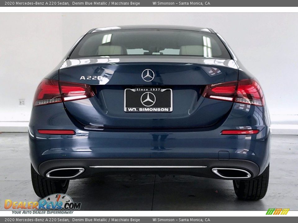 2020 Mercedes-Benz A 220 Sedan Denim Blue Metallic / Macchiato Beige Photo #3