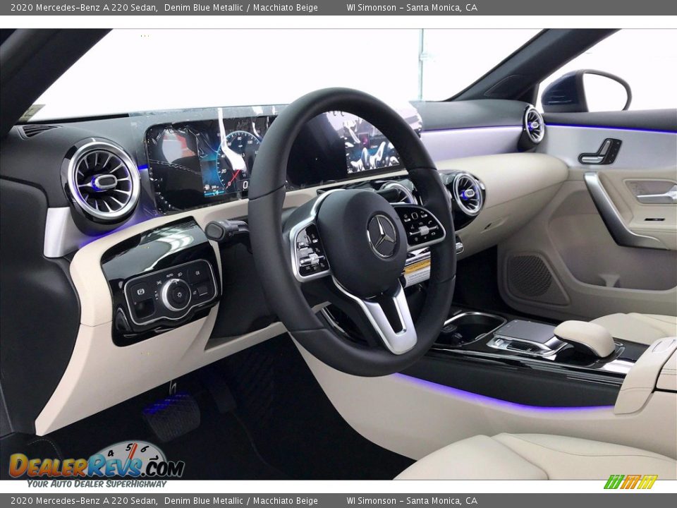 2020 Mercedes-Benz A 220 Sedan Denim Blue Metallic / Macchiato Beige Photo #4