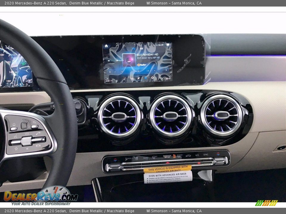2020 Mercedes-Benz A 220 Sedan Denim Blue Metallic / Macchiato Beige Photo #6