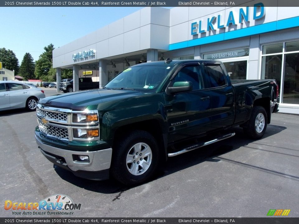 2015 Chevrolet Silverado 1500 LT Double Cab 4x4 Rainforest Green Metallic / Jet Black Photo #1