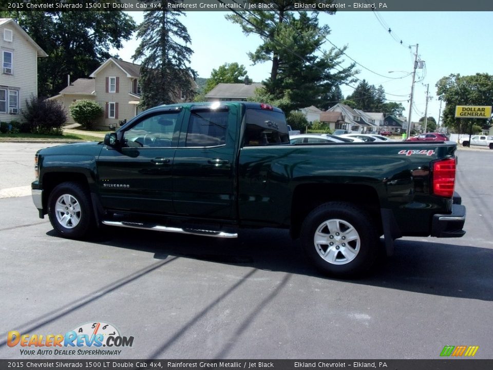 2015 Chevrolet Silverado 1500 LT Double Cab 4x4 Rainforest Green Metallic / Jet Black Photo #6