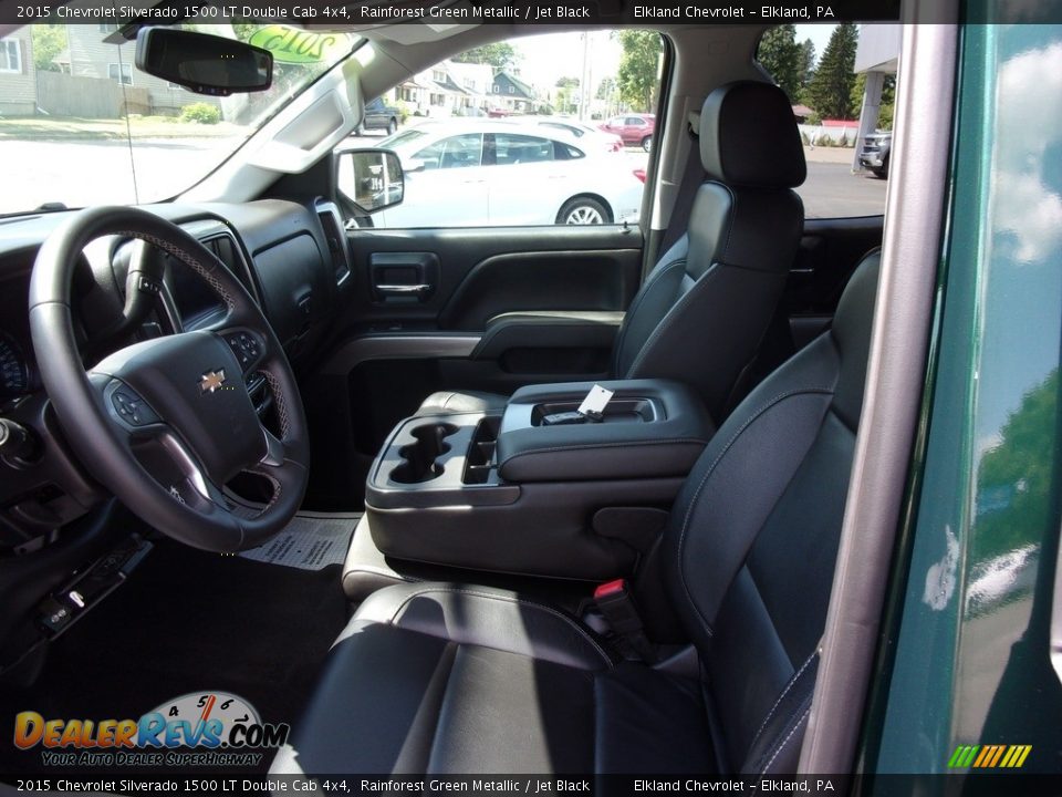 2015 Chevrolet Silverado 1500 LT Double Cab 4x4 Rainforest Green Metallic / Jet Black Photo #13