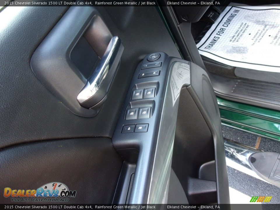 2015 Chevrolet Silverado 1500 LT Double Cab 4x4 Rainforest Green Metallic / Jet Black Photo #14