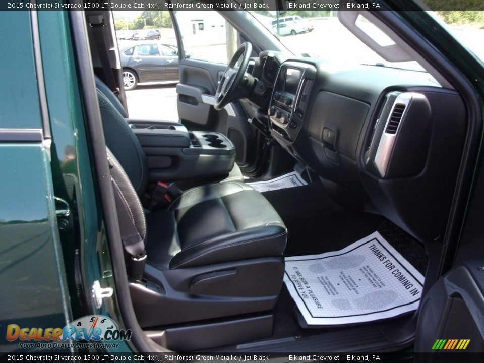 2015 Chevrolet Silverado 1500 LT Double Cab 4x4 Rainforest Green Metallic / Jet Black Photo #16