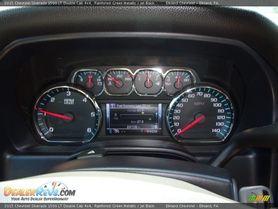 2015 Chevrolet Silverado 1500 LT Double Cab 4x4 Rainforest Green Metallic / Jet Black Photo #20